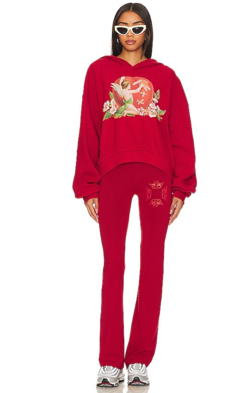 Boys Lie Pants XS Beyond Repair V2 Logo Red Flare Lounge Casual Chic Y2K